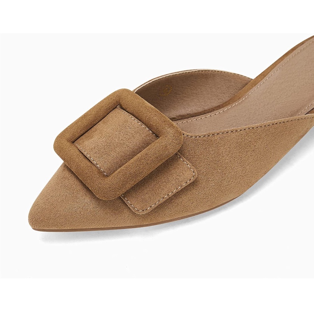 Light brown size 9 ballet mules